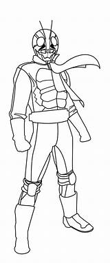 Rider Kamen Coloring Grasshopper Hero Netart Color Print sketch template
