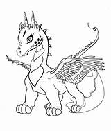 Coloring Dragon Pages Baby Colouring Printable sketch template