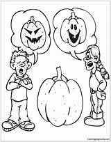 Carving Pumpkin Argument Pages Coloring Color sketch template