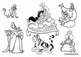 Aladdin Coloring Jasmine Personnages Characters Kidsfree Coloringhome Gratuit sketch template