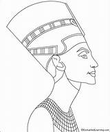 Nefertiti Coloring Queen Pages Color Egyptian Egypt Enchantedlearning Axum Paint Ancient Printable La sketch template