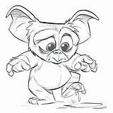 Gremlins Cartoon Coloring Sketch Drawing Pages Drawings Sketches Gizmo Character Cute Characters Graffiti Cohen Lotti Year Post First Printable Easy sketch template