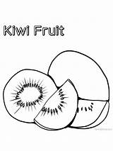Coloring Fruta Kiwis sketch template