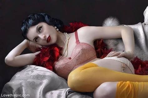 modern vintage pinup girl sexy photography vintage pinup model modern looks like snow white