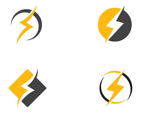 lightning icon logo  symbols  vector art  vecteezy
