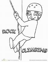 Climbing Coloring Rock Education sketch template