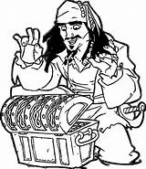 Jack Sparrow Coloring Pirates Caribbean Character Man Choose Board Treasure Sheets Pages sketch template