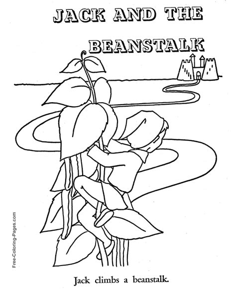 jack   beanstalk coloring page
