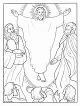 Coloring Jesus Transfiguration Pages Sunday Luke Printable Lent Colouring Clipart His He Catholic Idea Second Changed Face Sheets Praying While sketch template