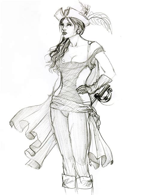 dark haired female pirate by gallygan on deviantart
