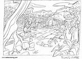 Jungle Coloring Ruins Drawing Pages Rough Kids Adults Printable Print sketch template