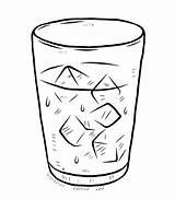 Ice Water Glass Drawing Cube Coloring Cubes Pages Trays Getdrawings Sketch Template sketch template