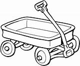 Wagon Coloring Clipart Pages Trailer Little Drawing Printable Color Chuck Station Wheel sketch template