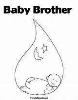 Brother Coloring Pages Template Baby sketch template