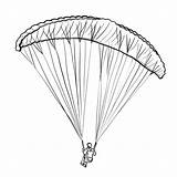 Paragliding sketch template