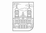 Synagogue Colouring Ichild sketch template