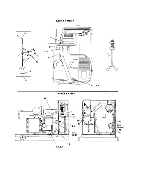 engine diagram parts list  model res kohler parts generator