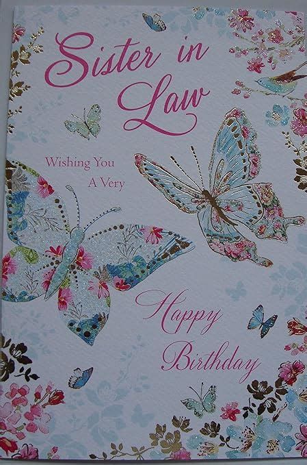 quality sister  law birthday card insert nice verse amazoncouk