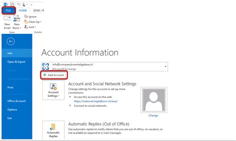 handleiding extra email account instellen outlook  hosted exchange company knowledge base