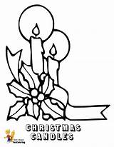 Christmas Candle Coloring Pages Sketch Colouring sketch template