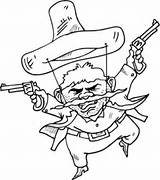 Tegninger Mexicaner Pistoler sketch template