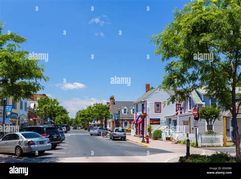 street   historic district  lewes delaware usa stock photo