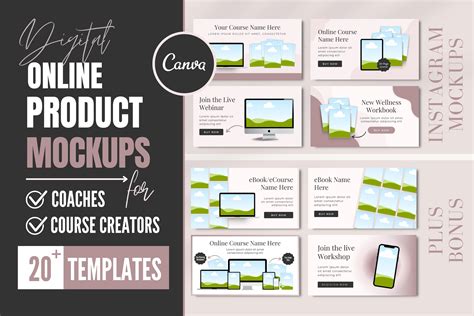 product mockup template canva book magazine mockups creative market