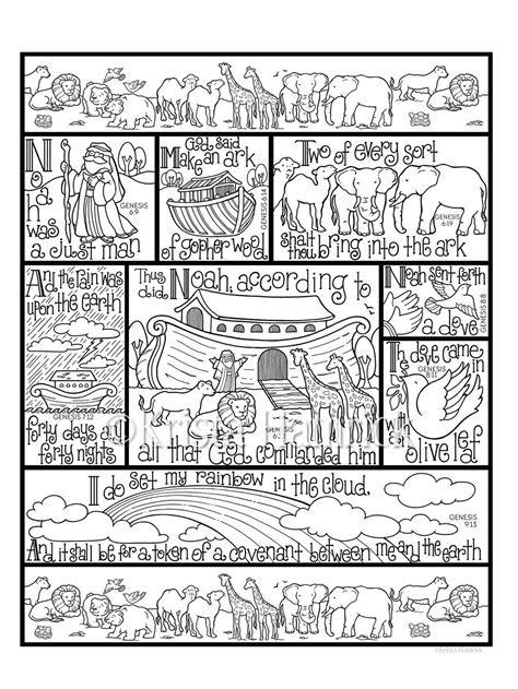 hudyarchuleta coloring book pages  noahs ark story