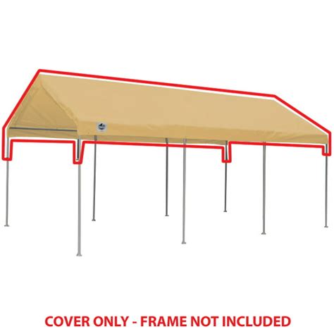 king canopy  ft   ft tan drawstring carport canopy cover walmartcom walmartcom