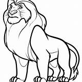 Roi Coloriages Mufasa sketch template