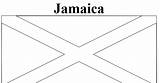 Jamaica Flag Coloring sketch template