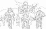 Halo Drawing Wars Line Spartan Coloring Pages Sketch Deviantart Template Para Colorear Dibujos Group sketch template