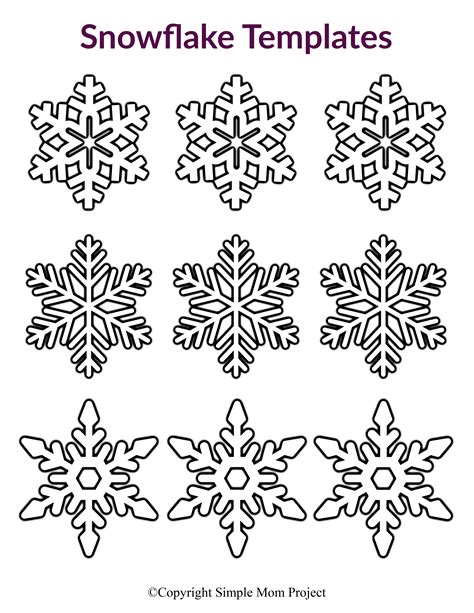 snowflake template  printable