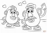 Coloring Potato Head Mr Mrs Printable Pages Print sketch template