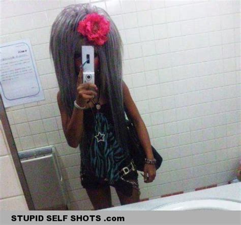 hair fail bathroom mirror selfie i want her hair well at least for a couple hours funny