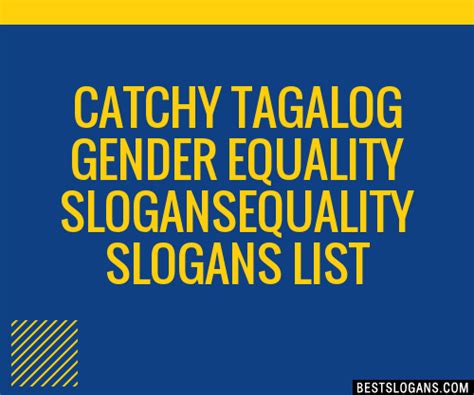 catchy tagalog gender equality equality slogans  generator