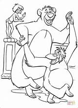 Coloring Pages Baloo Louie King Mowgli sketch template