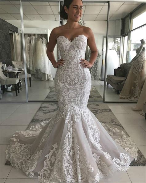 Sweetheart Lace Mermaid Wedding Dress 2020 Sexy Backless