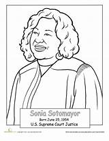 Coloring Hispanic Sheets Printable Famous Sonia Sotomayor Heritage Month Pages Girl Power Hispanics People History Worksheets Celebrate Americans Worksheet Culture sketch template