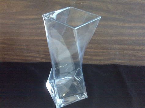 Buy Tbc Unique Block Twist Vase Clear Glass Block Twist