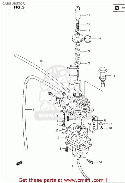 suzuki lt   carburetor schematic partsfiche
