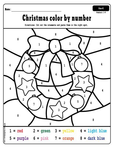 christmas color  number printables  typical mom christmas
