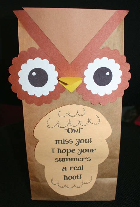 owl treat bags classroom freebies