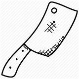 Knife Butcher Drawing Meat Getdrawings sketch template