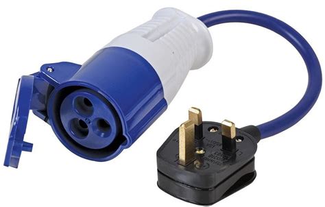 power adaptor lead amp domestic plug   amp blue