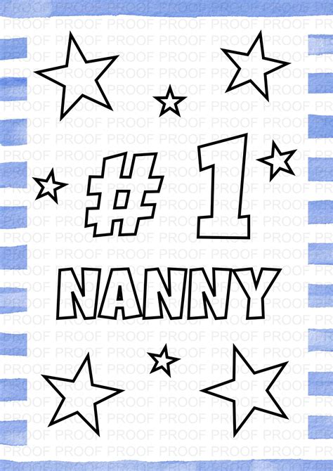 colouring  nanny print nanny birthday gift nanny etsy uk happy
