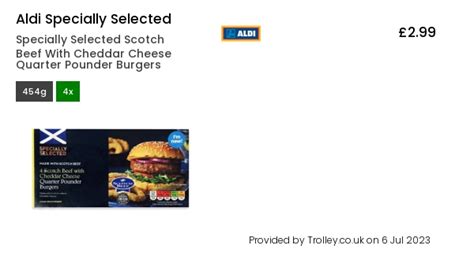 specially selected scotch beef  cheddar cheese quarter pounder burgers    compare