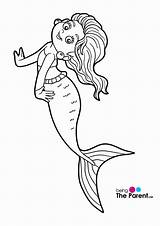 Mermaid Coloring Pages Baby Inspiration Getdrawings Printable Getcolorings sketch template