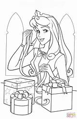 Coloring Princess Christmas Pages Aurora Loves Printable sketch template