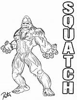 Bigfoot Coloring Pages Printable Getcolorings Color Finding sketch template
